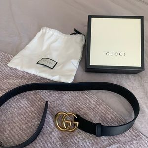 Women’s Black Gucci Belt Size 90